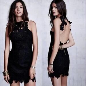 Saylor x Free People Presley Mini Dress in Black Size XS